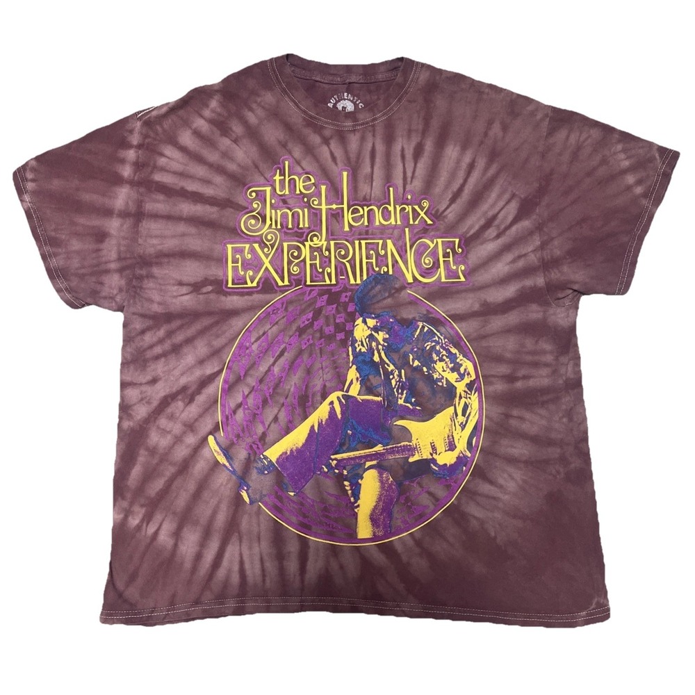 Vintage Jimmy Hendrix Purple Tie Dye Graphic Short Sleeve T Shirt‎ XL